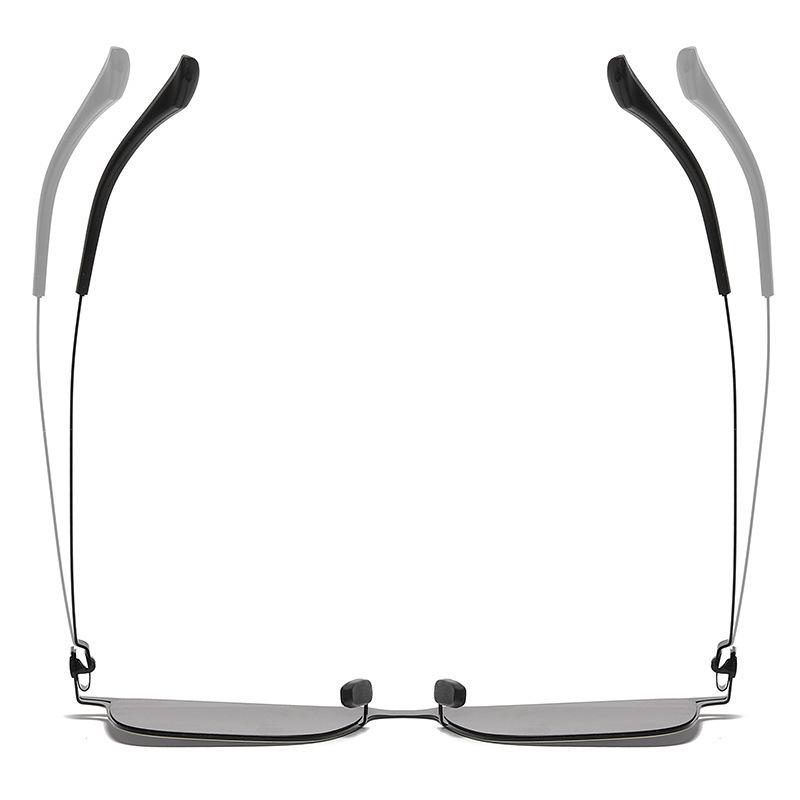 Gafas de Sol Polarizadas de Acero para Hombre Nueva Tendencia Lentes de Película Desprendible Gafas de Sol para Conducir para Conductor Gafas Resistentes a los Rayos UV