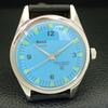 HAND-WINDING VINTAGE HMT JANATA INDIAN MENS SKY BLUE COLOR DIAL WATCH A700047-5 R201-a700047