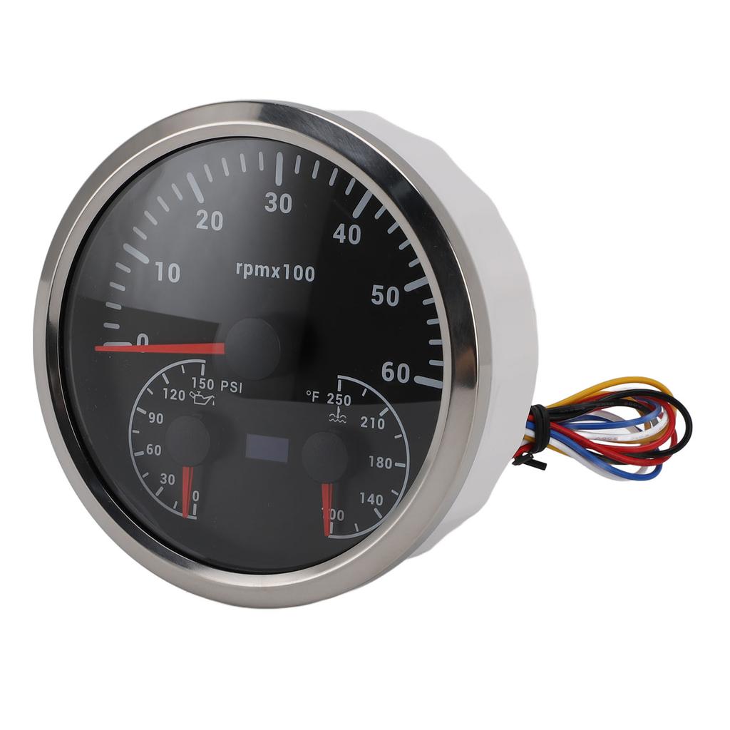 110mm Drehzahlmesser DC 9 bis 32V 6000 U/min 0 bis 150 PSI Öldruck 100 bis 250 Fahrenheit Wassertemperatur 3-in-1 Messgerät für
