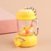 Kids Manual Juice Press Gashapon Keychain Simulation Extractor Toy with Spinning Balls Mini Backpack Charm for Boys Girls