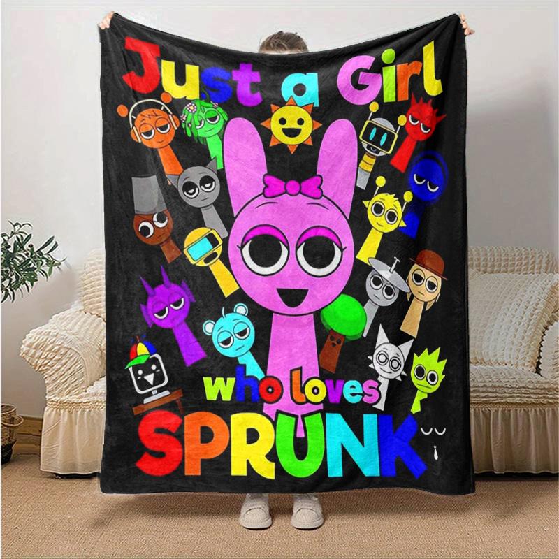 1pc Birthday Cartoon Character Print Blanket, Home Decor, Couch Throw .B061