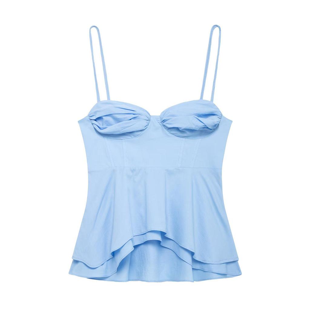 Spring 2025 Women's European & American Fashion Versatile Corset-Style Top