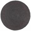 Vidaxl Handmade Jute Rug, Round, 210 Cm, Dark Gray