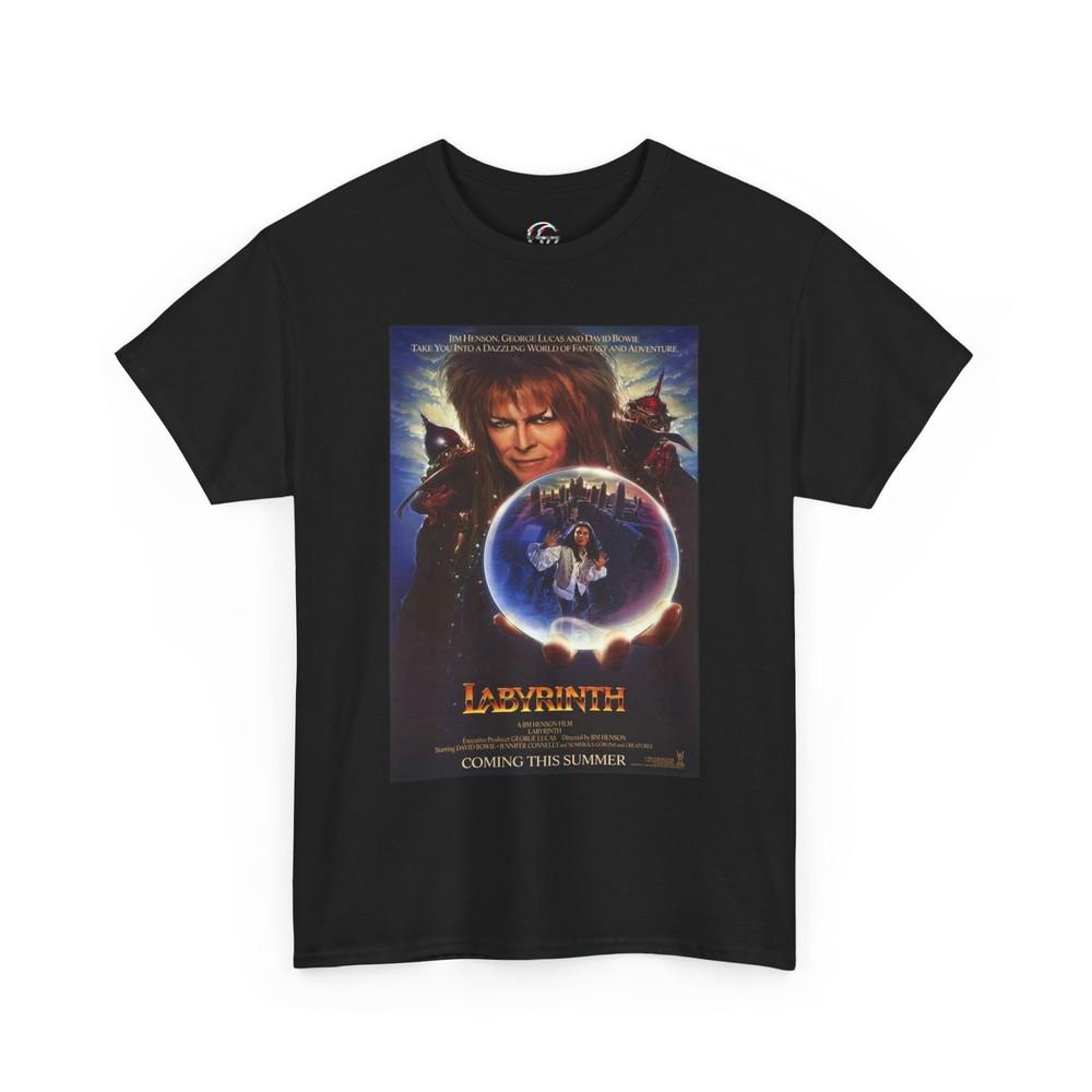 

Vintage Labyrinth Movie Poster T-Shirt For Men Women David Bowie Tee Unisex T-Shirt L