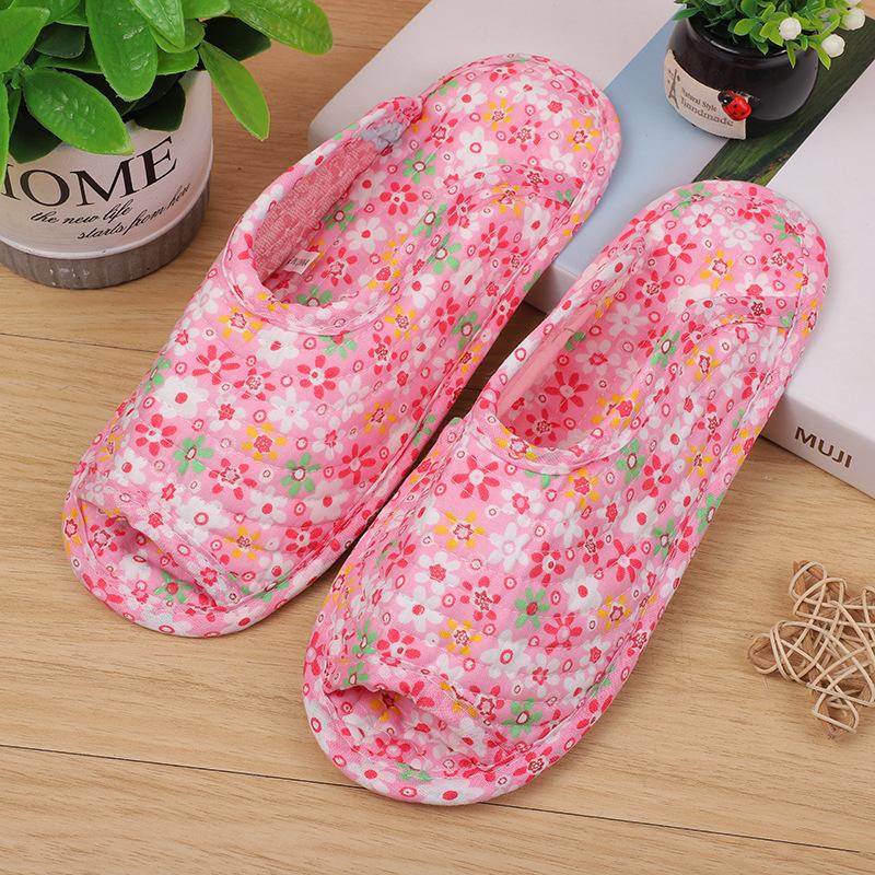 Fashion Women's Indoor Slippers, Spring and Autumn Soft Cotton Slippers, Women's Retro Floral Home Bedroom Slippers Mix Order