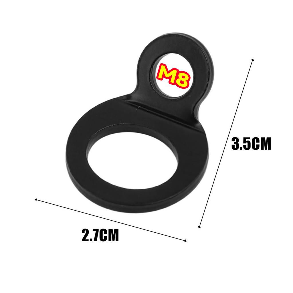 Surringsankre Surringsring Sort Rustfrit Stål O-ring til Trailer Lastbil Lad Fastgørelseselement Rustbeskyttet Bugsering Hardware Tilbehør