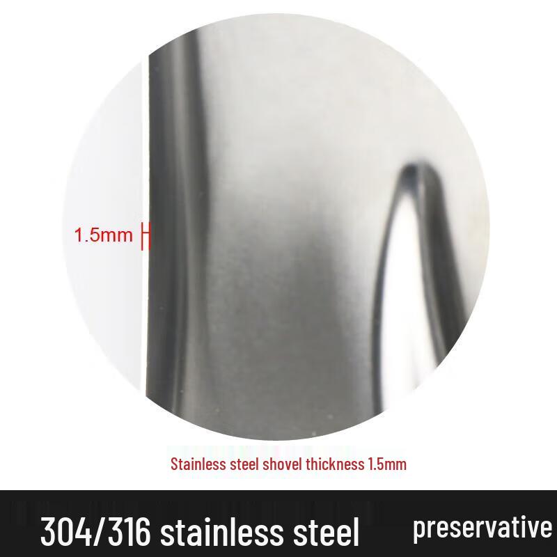 Heavy-Duty 316 Stainless Steel Shovel with Wood Handle