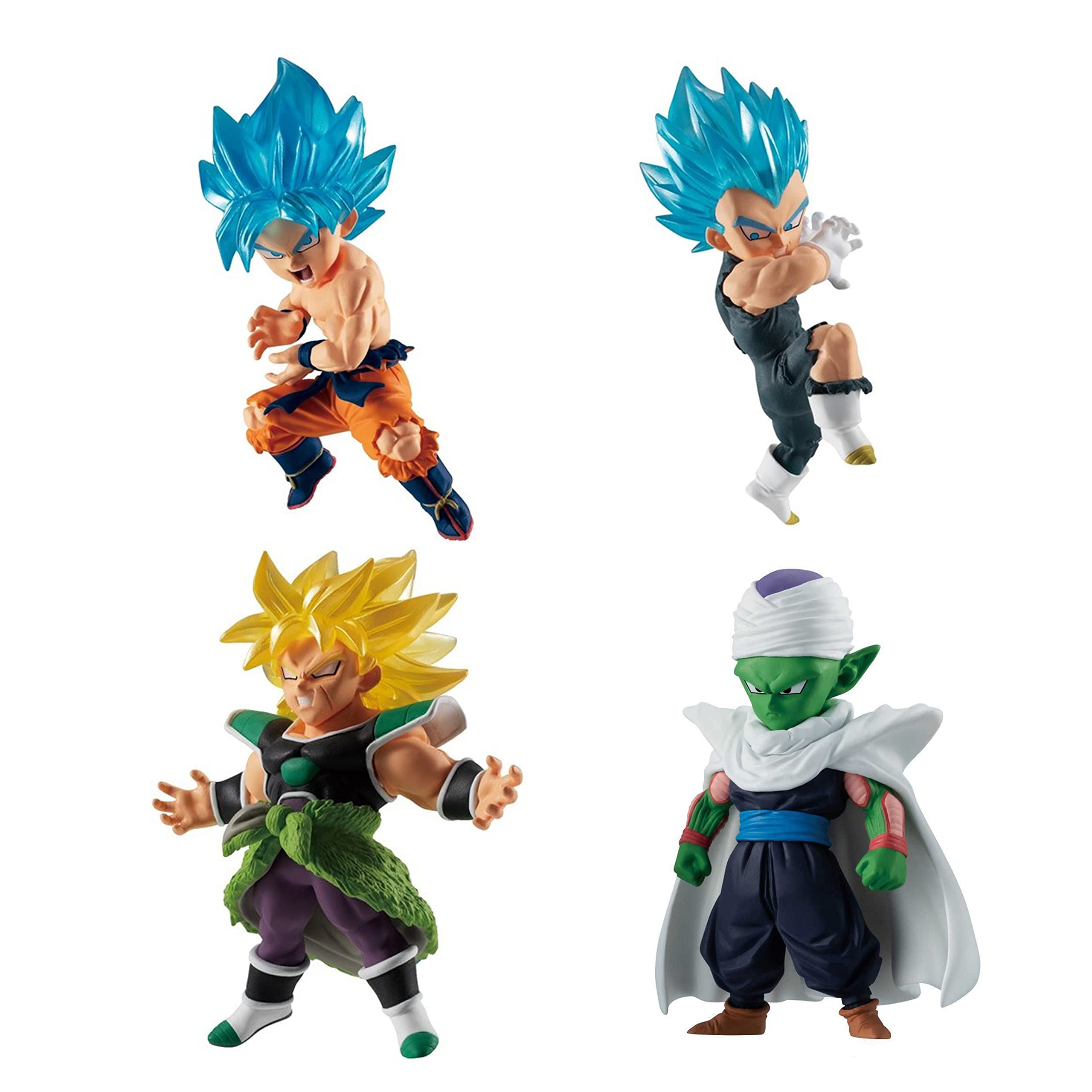 

Bandai Namco Dragon Ball Super Super Saiyan Blue Super Saiyan Blue Super Saiyan Dragon Ball Adverge Figures Set of Goku, Vegeta, Broly, Piccolo,