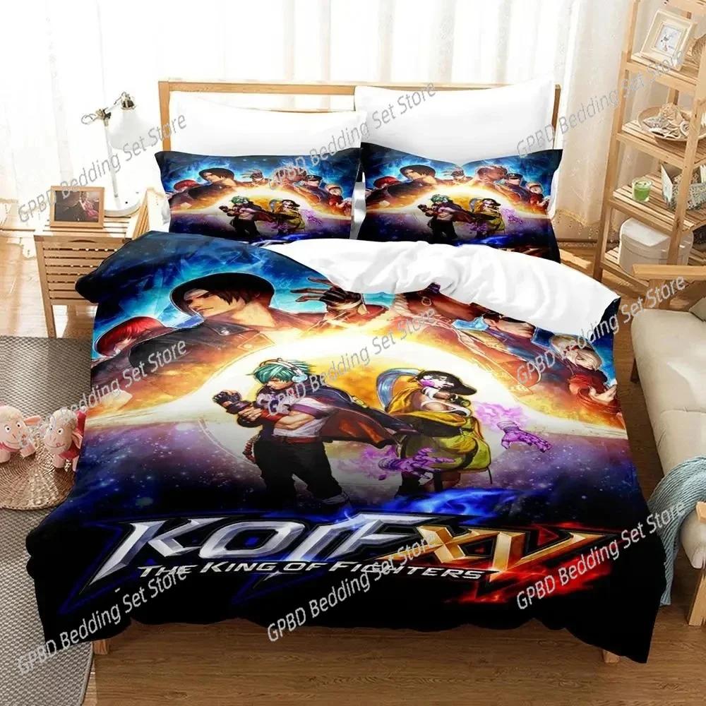 Comforter Anime The King Of Fighter Bedding Set 3D Printed Suitable For Bedroom Kids Home Textile