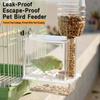 Splash Proof Hanging Parrot Feeder Anti-Spill Birds Food Container  Pet Supplies