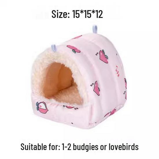 Parrot & Budgerigar Winter Nest: Peony Design for Birds, Hamsters & Hedgehogs