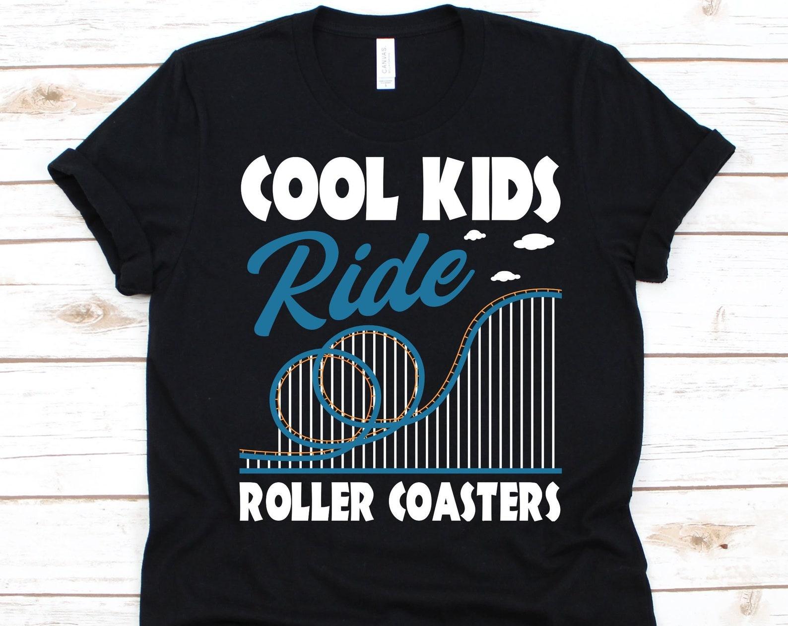 Cool Kids Ride Roller Coasters Shirt, Roller Coaster Lover Gift For Kids, Amusement Ride Shirt, Carnival Ride Design, Shuttle Roller Coaster S