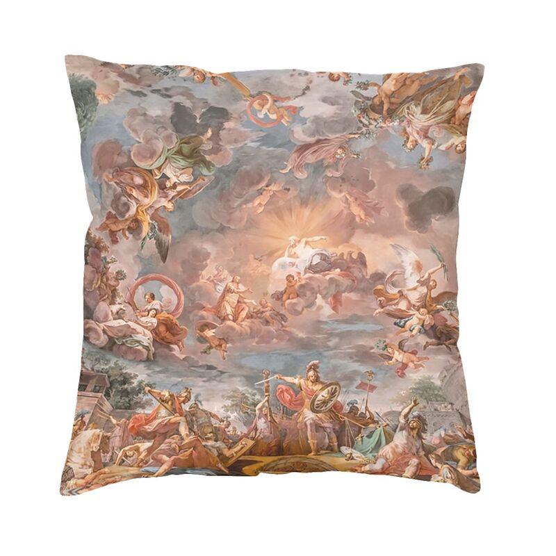 Hot Pink And Gold Baroque Floral Pattern Cushion Cover Sofa Home Decor Square Throw Pillow Case 45x45cm