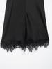 Women's Autumn Pure Desire Lace Trim Spaghetti Strap Dress