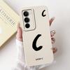 For Realme C71 2025 Case RMX5303 Cover Cute Lucky Initial Letters Soft Silicone Lens Protective Covers For RealmeC71 C 71 Bumper