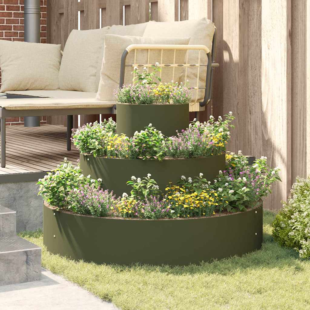 Garden Planter Olive Green 90 X 90 X 20 Cm