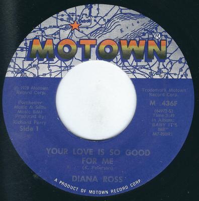 7inch Record DIANA ROSS - Your Love Is So Good For Me / Baby M1436F Motown 1978 US Dance & Electronica Used