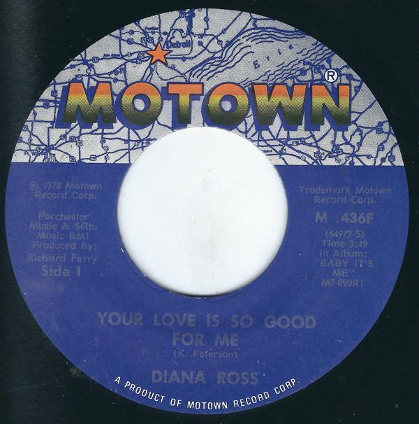 

7inch Record DIANA ROSS - Your Love Is So Good For Me / Baby M1436F Motown 1978 US Dance & Electronica Used