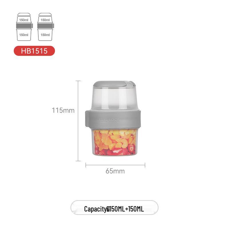 

Двухслойный контейнер для сохранения свежести для йогурта, салата, круп, закусок и детского питания