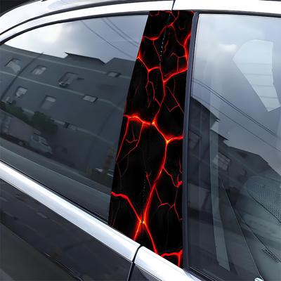Ideal For Car Enthusiasts 3D Car Decal Car Door Pillar Easy Installation Waterproof Sticker Fashionable Car Decoration