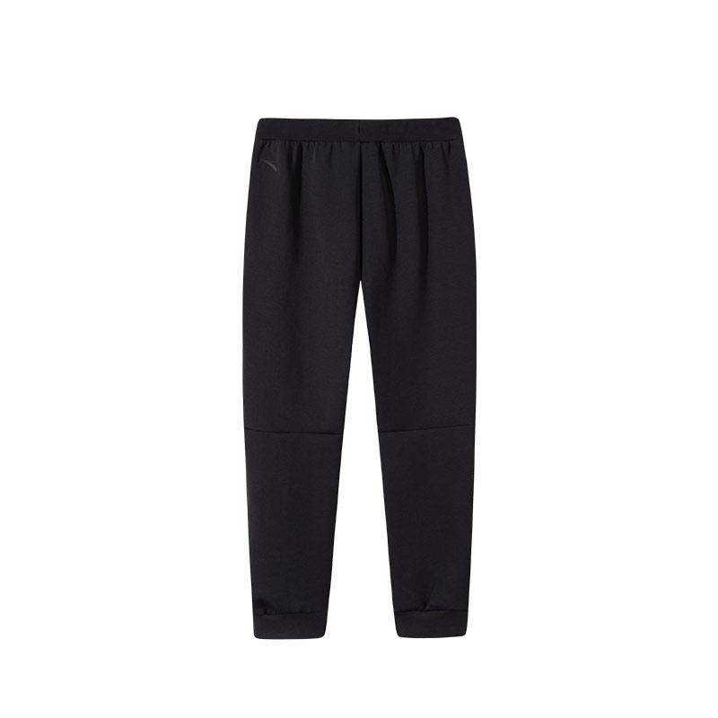 Anta Training Series Solid Color Mid-Rise Drawstring Breathable Versatile Straight-Leg Sports Pants Men Bottoms Black 152517304-2
