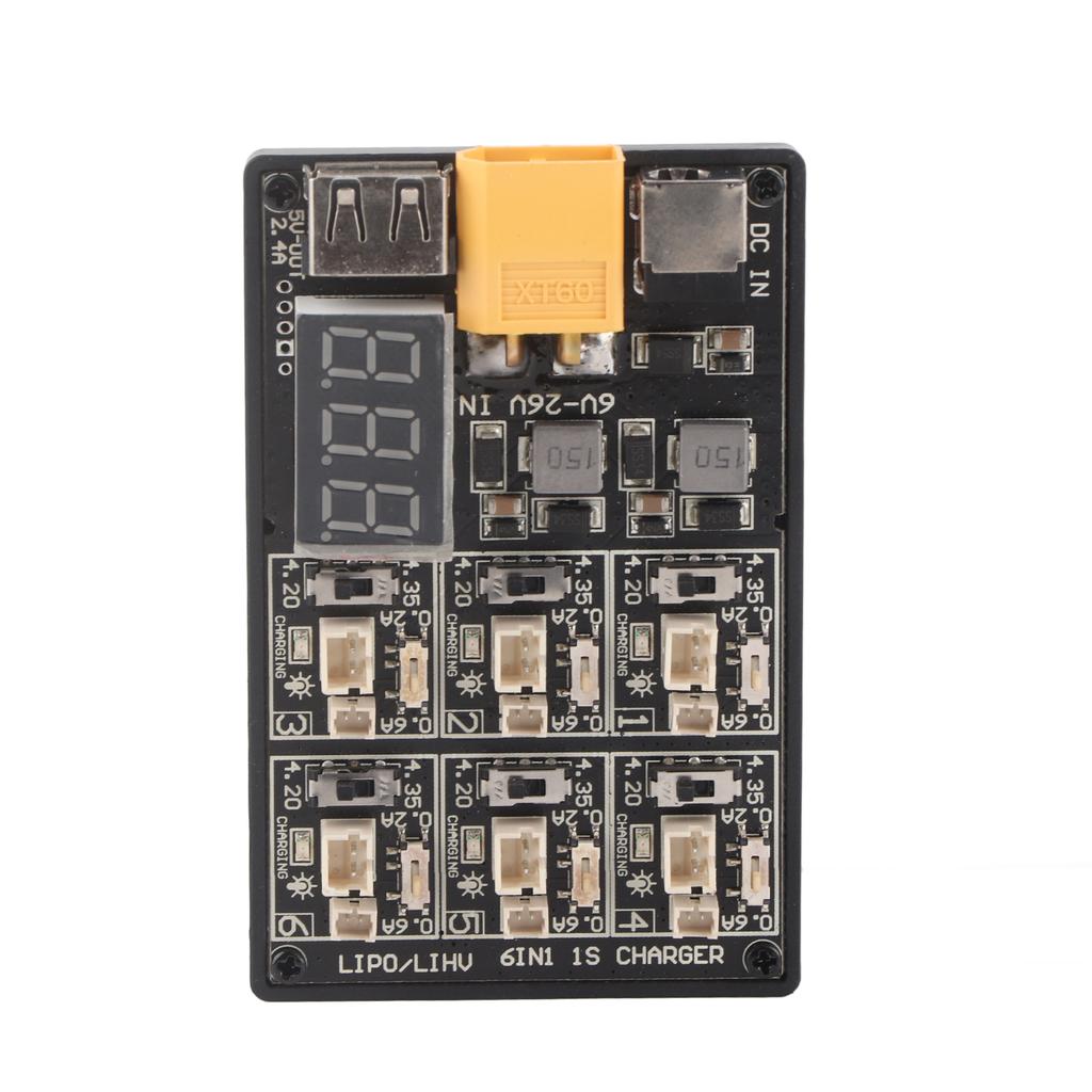 6in1 1S LiPo Battery Charger Charging Board RC Accessory with USB Interface
