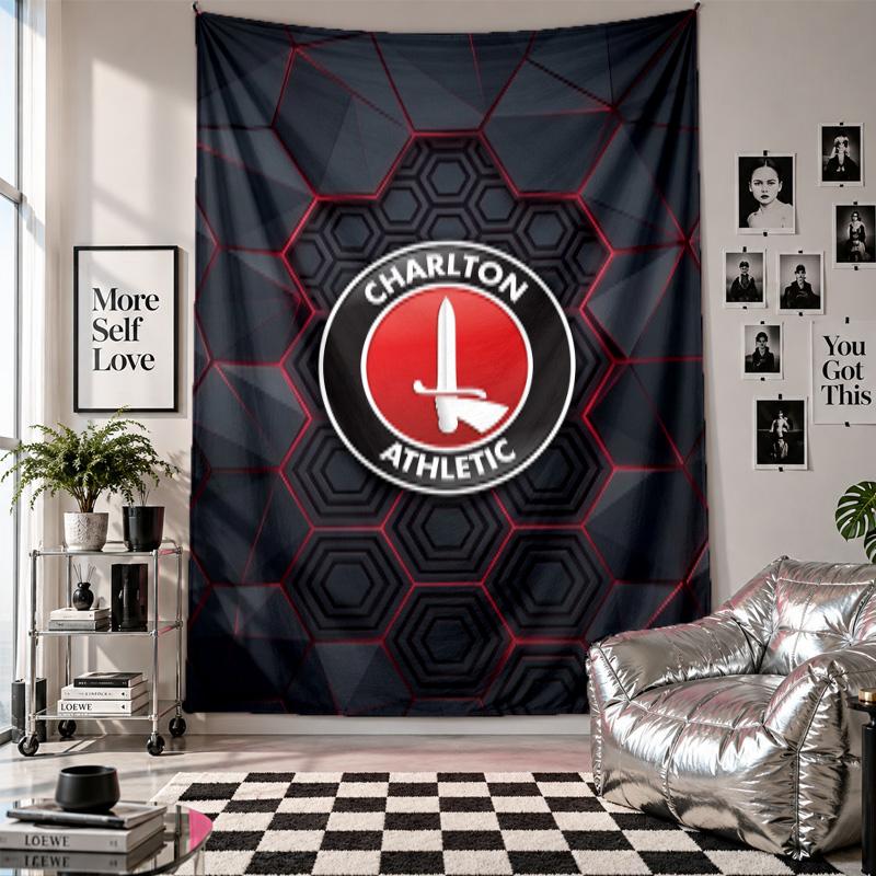 Charlton Athletic FC Wall Tapestry Home Decor Wall Hanging Cloth for Bedroom Living Room Background