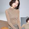 Women's High-neck Mesh Bottoming Shirt, Autumn and Winter, with Glitter Silk Long-sleeved Western Style Small Shirt, Bright Silk Top