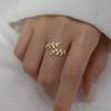 European & American Geometric Alloy Resin Zircon Ring - Women's Gift Jewelry