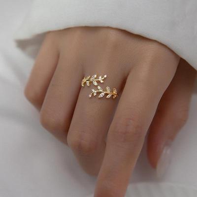 Europäischer & Amerikanischer Geometrischer Legierungs-Harz-Zirkon-Ring - Damen-Geschenkschmuck