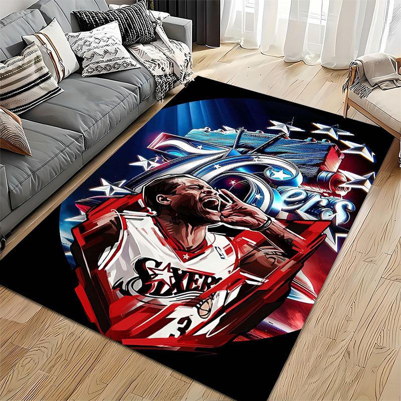 Basketball Stars 76ers Design suitable as a non-slip mat for the living room or bedroom sofa