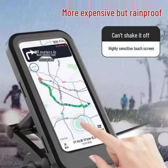 Shockproof and Waterproof Phone Holder for Electric Motorcycle and Bicycle Handlebar