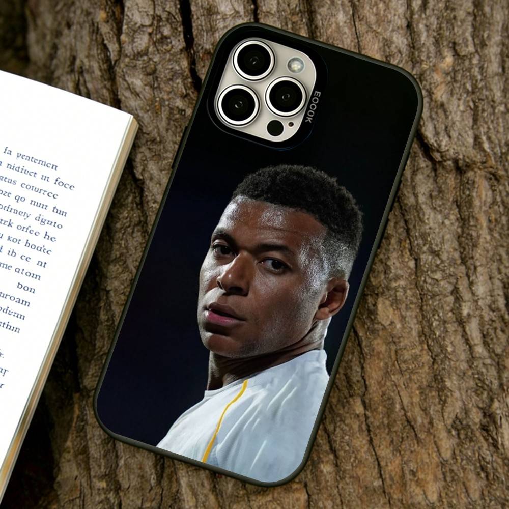 Kylian Mbappe Phone Case For iPhone 17,16,15,14,13,12,11 Plus,Pro Max,XS,Colored Silver Plated Inside Cover
