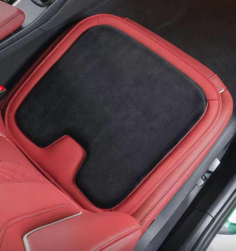 Original Nappa Leather Car Seat Cushion: Breathable, Universal, Ventilated, Single Driver's Seat for All Seasons.