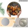 2D Flat, 1pc Fall Leaves Round Aluminum Sign, Pumpkin Round Aluminum Sign, Autumn Decor Metal Sign - Welcome Rustic Metal Wall Art, Wall Decor Signs
