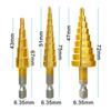 Hexagonal Handle Titanium Plated Ladder Drill Tower Drill Bit Set 3-12/4-12/4-20mm Small Three Piece Set Pocket Hole