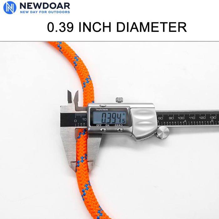 Corde d'escalade - newdoar - ca0001 - 8 mm - 12 kn - polyester durable