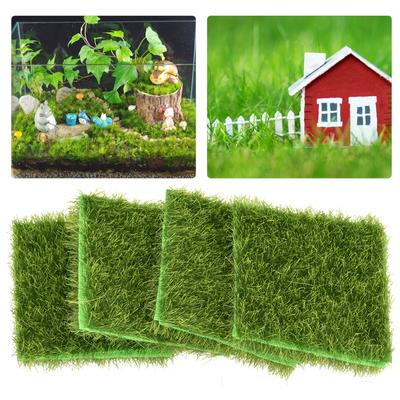 Micro Landscape Ornaments, Bonsai Craft Decor, Simulated Grass Turf for Micro Landscape