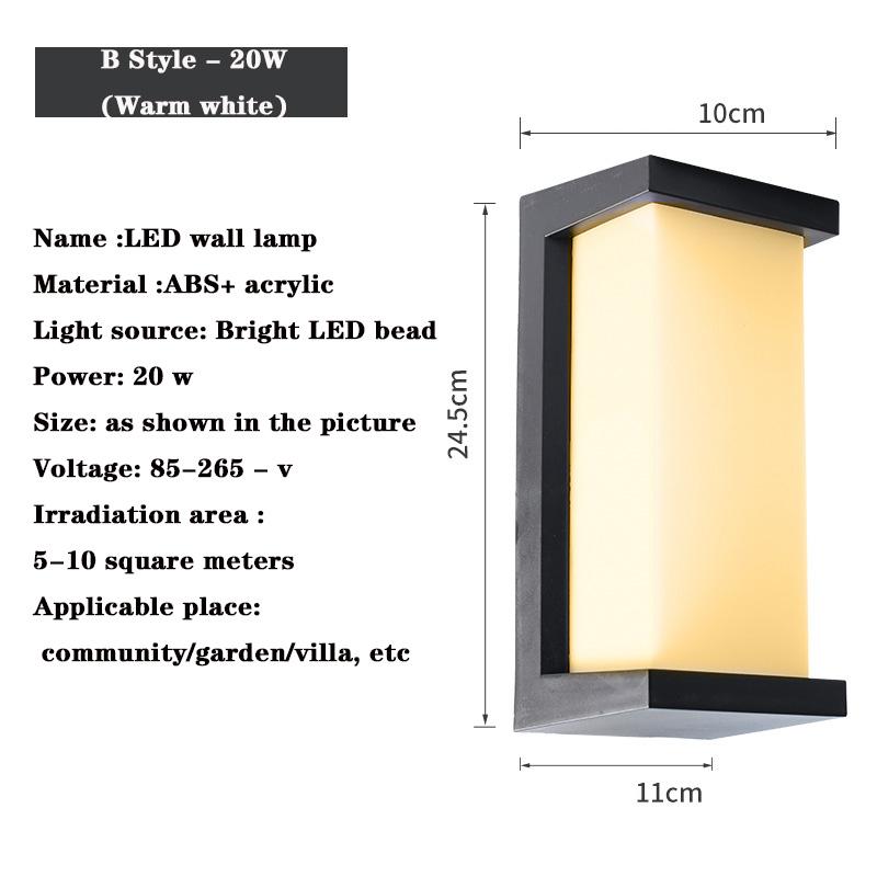 LED Außenwandleuchte LED Außenwandleuchte Wasserdichtes Licht Außenveranda LED-Licht mit Bewegungssensor Licht Außenbeleuchtung