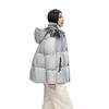 YAYA Women's 2024 Autumn/Winter Mid-Length Hooded Down Jacket