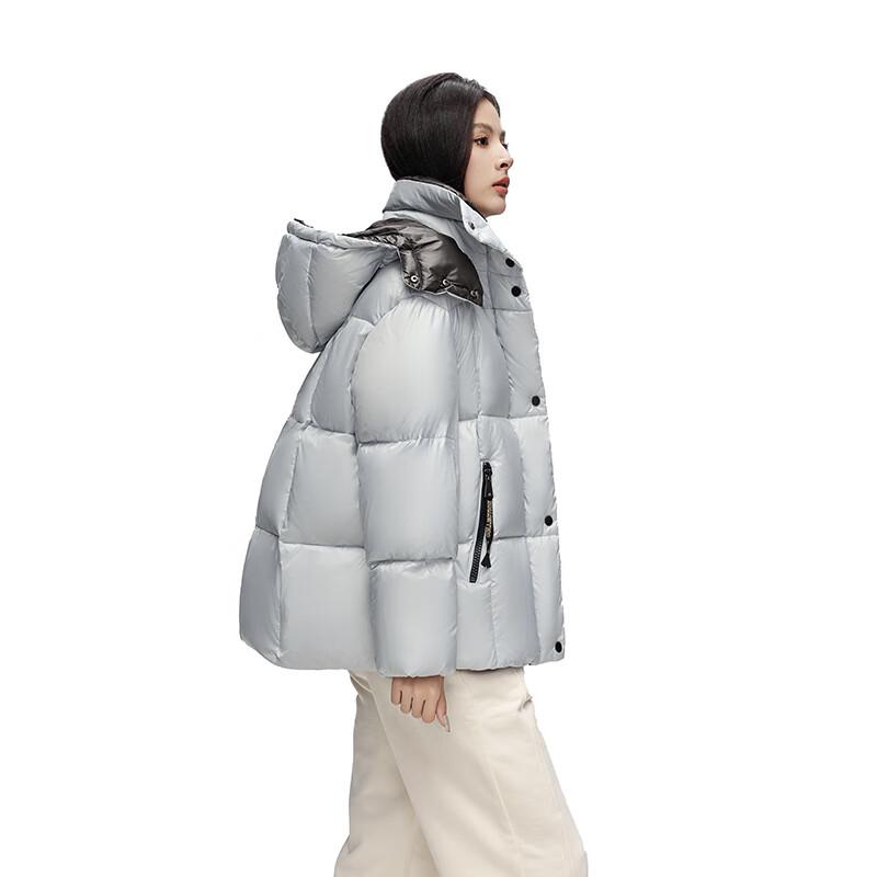 YAYA Women's 2024 Autumn/Winter Mid-Length Hooded Down Jacket