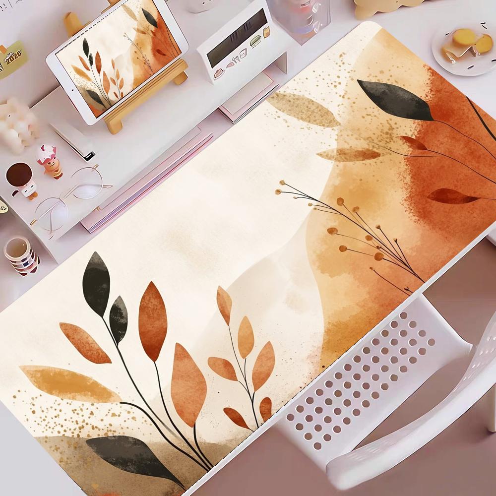 Bohemian Style Plants Mouse Pad Gaming Mouse Pad Mouse Pad with Edges and NonSlip Rubber Base Extended Mouse Pad Desk Mat