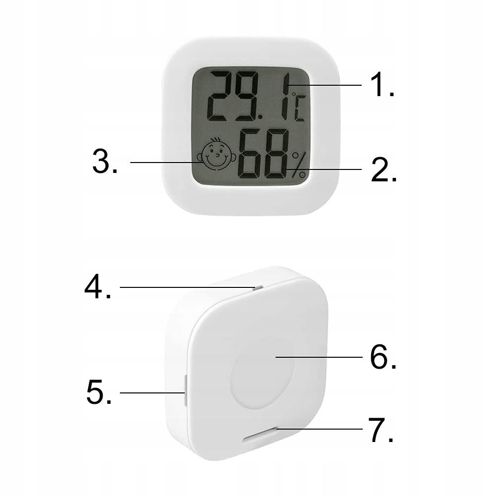 Mini Weather Station Thermometer Hygrometer Room Weather Sensor Battery