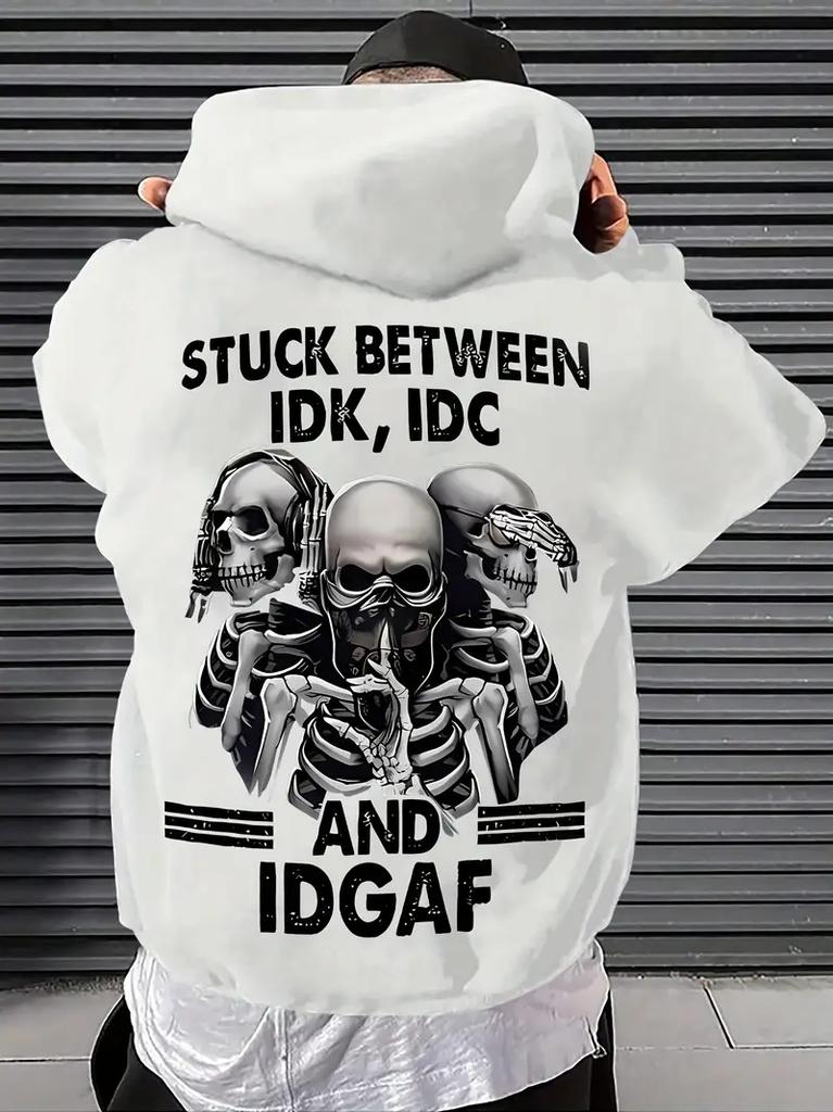 Women's versatile hooded pullover with skull pattern print fleece hooded casual top for autumn and winter outdoor activities hooded sweater