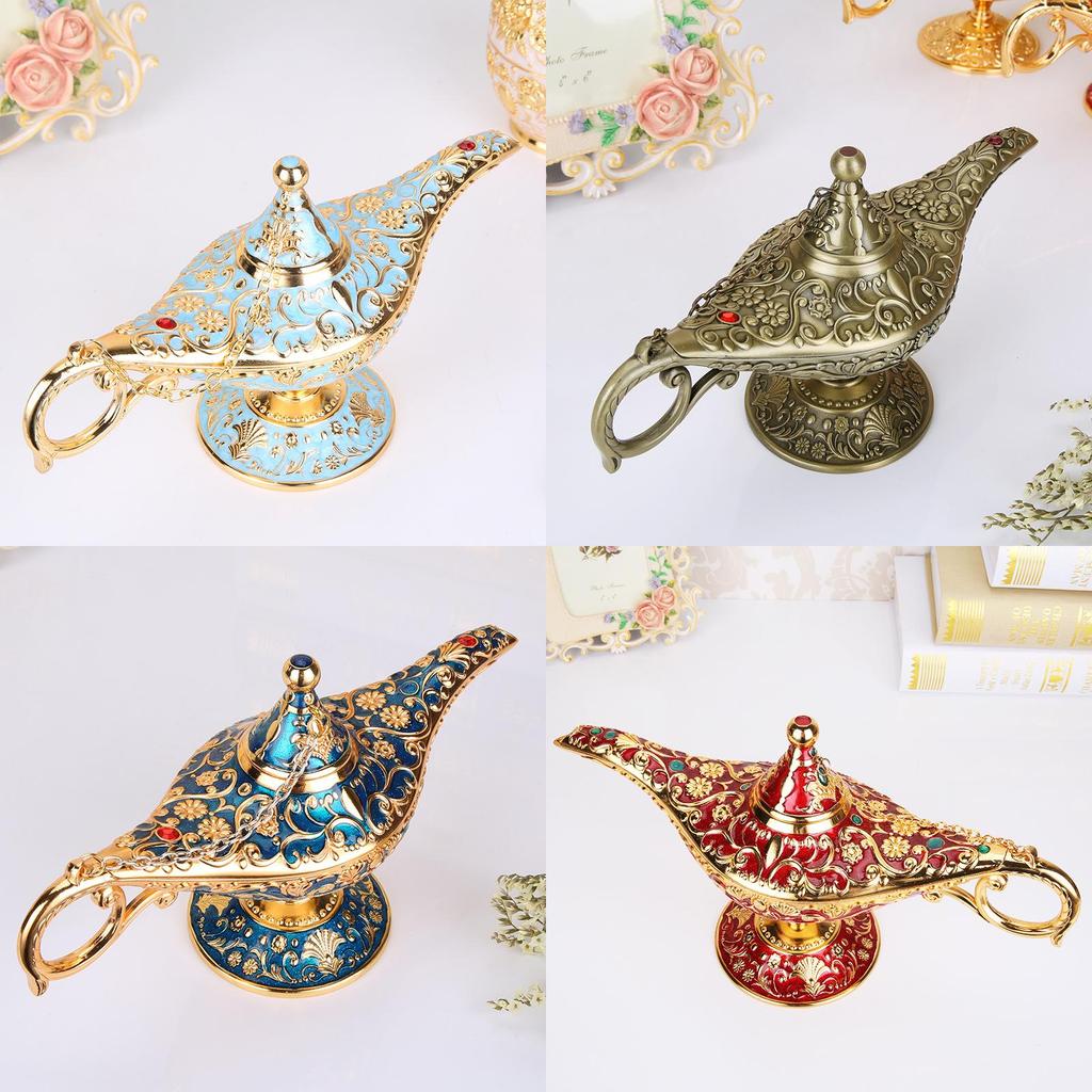 Lampada Magica di Aladdin Edizione da Collezione Metallo Vintage Decorazione per la Casa Regalo per Adulti