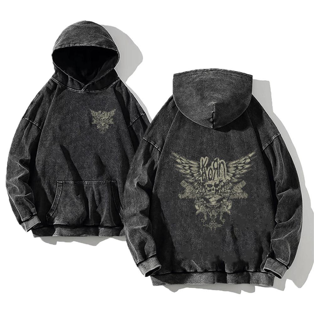 Retro Fashion Graphic Print Hip Hop Hoodie for Men Y2k Punk Casual Loose Pullover Women Streetwear Sweatshirt Hoodies