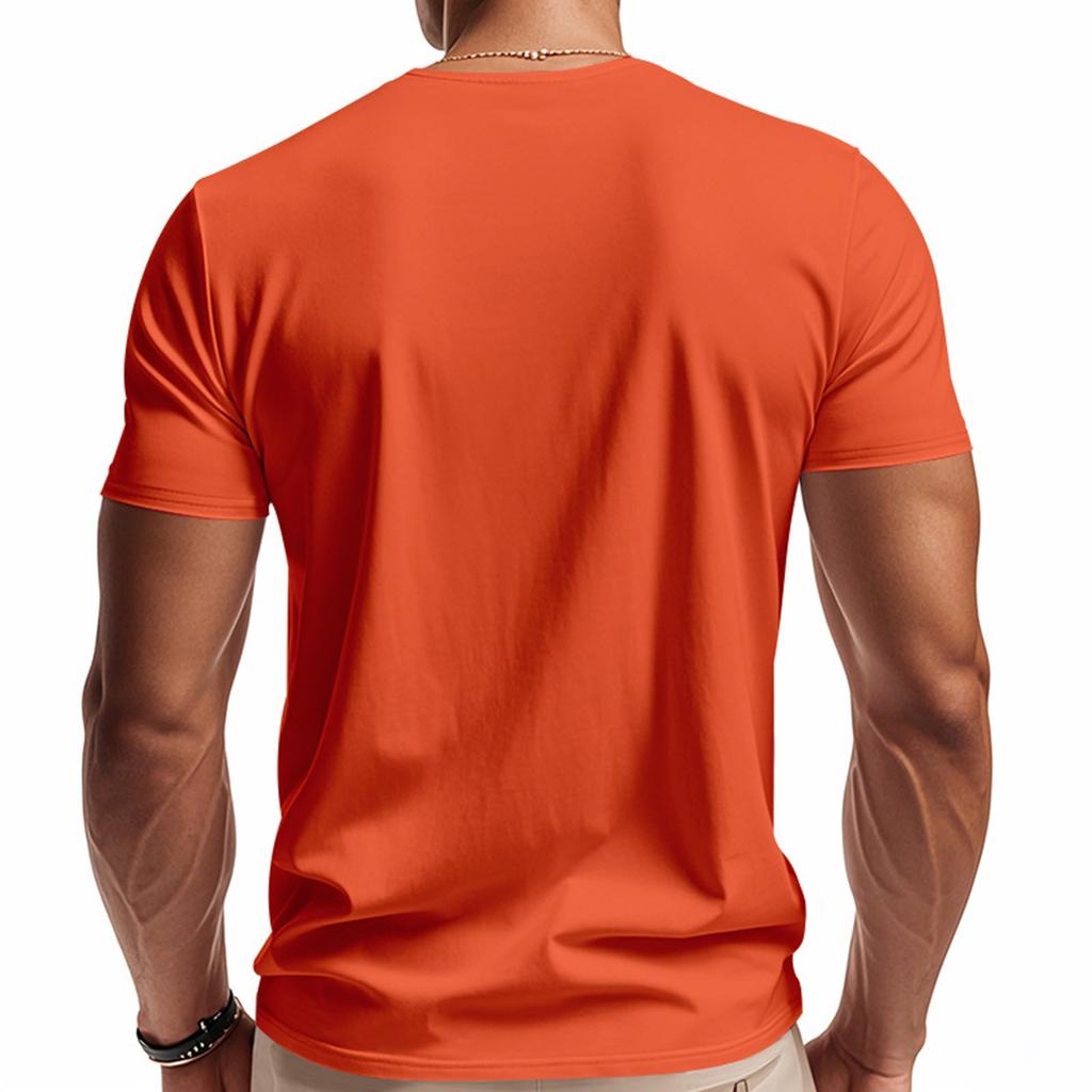 Men's Summer British Gentleman V-neck Shirt Quick-drying Skin-friendly Loose Trendy Short-sleeved T