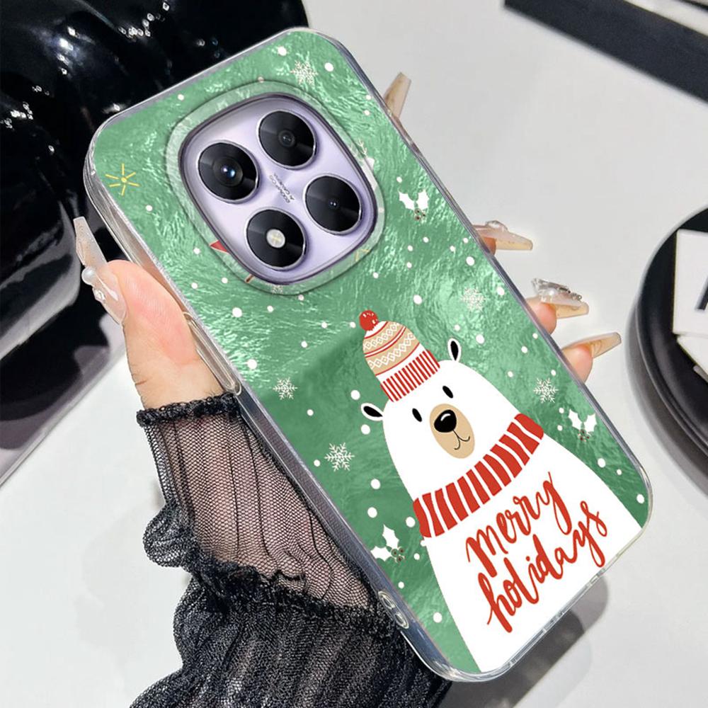 Cute Christmas Girl Reindeer Gift Phone Case For Xiaomi Redmi Note 15 14 13 12 11 11S 10 10S 9 Pro 15C 9A 13C 14C A3 9C A1 Cover