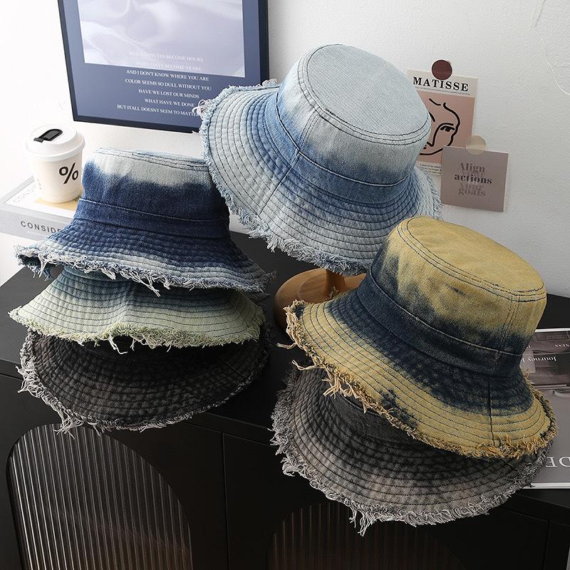 

Ретро ковбойская шляпа рыбака детская летняя большая окружность головы ведро таз шляпа старый солнцезащитный козырек солнцезащитный крем маленькая шляпа для лица M（56-58cm） жёлтый