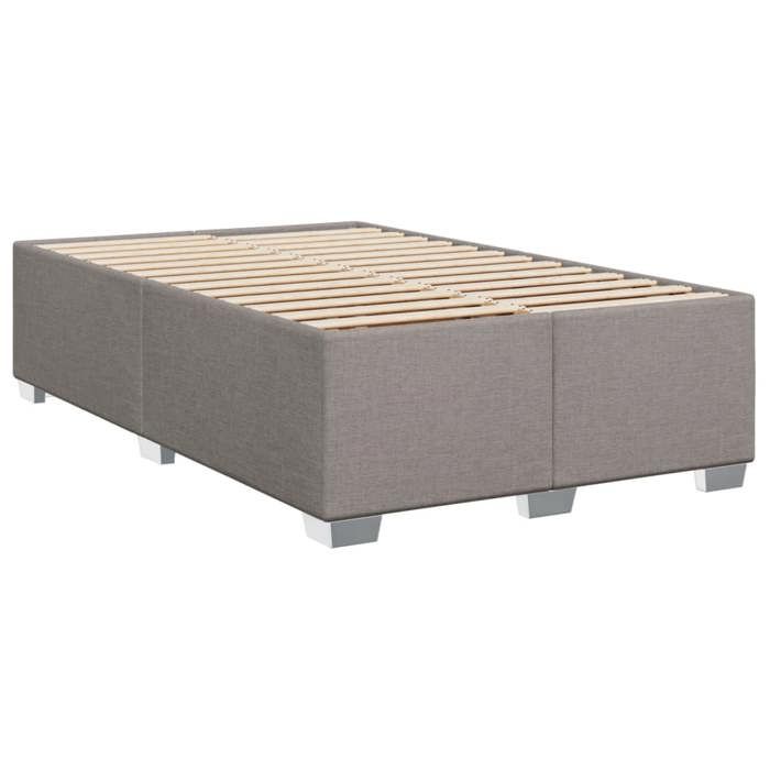 VidaXL Cadre de lit taupe 120x190 cm tissu, sommier, cadre de lit plateforme, cadre de lit rembourré, meuble de chambre à 3284461